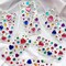 Elwish 365pcs Round Jewels Stickers Gem Stickers Rhinestone for Crafts Sticker Gems Self Adhesive Bling Jewels, multicolored